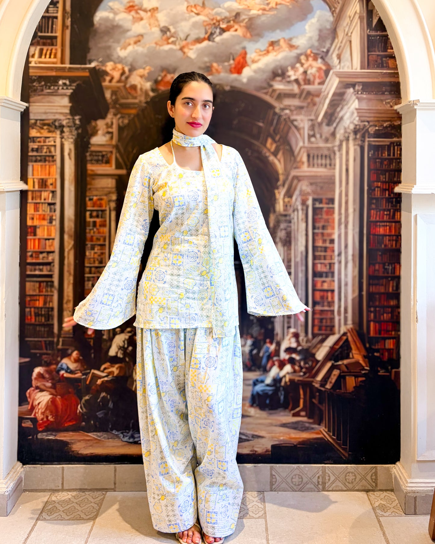 Lemonade Farshi Salwar Coord Set by Velltiska