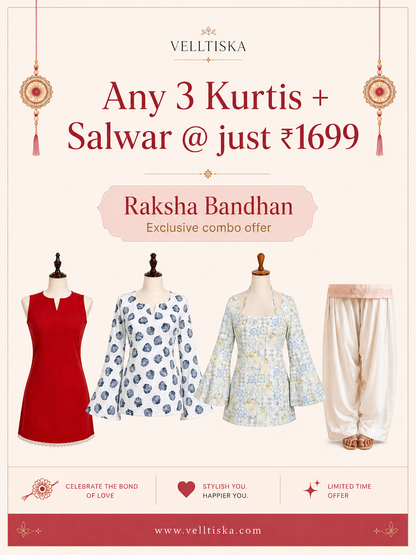 Any 3 Kurtis + Ivory Farshi Salwar