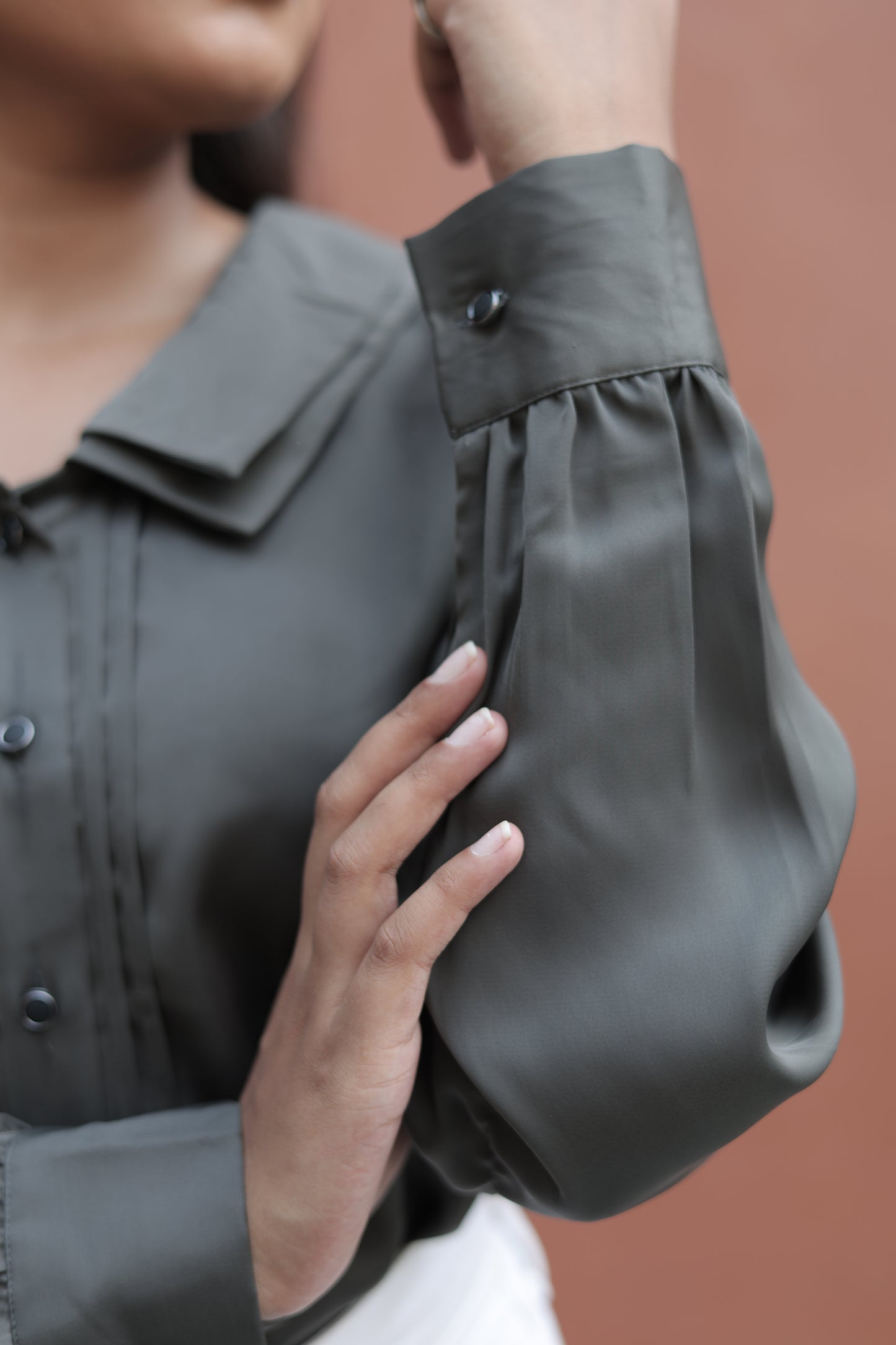 Velltiska Steel Luxe – Steel Grey Designer Collar Shirt