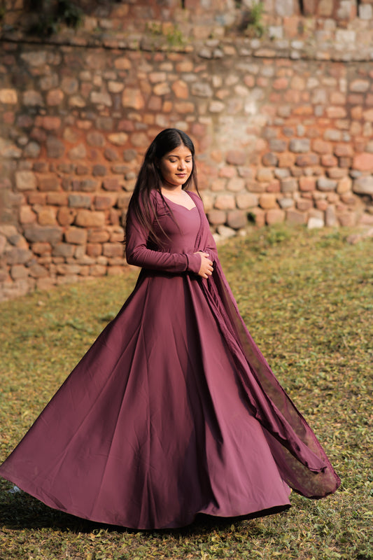 Pravya Pure Ethnic Gown – Timeless Simplicity