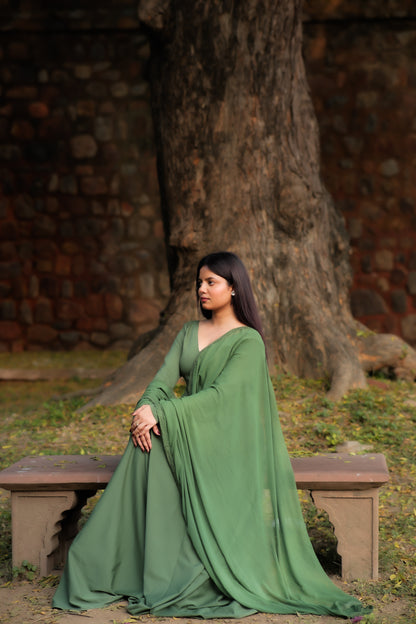 Pristine Ethnic Gown – Timeless Simplicity