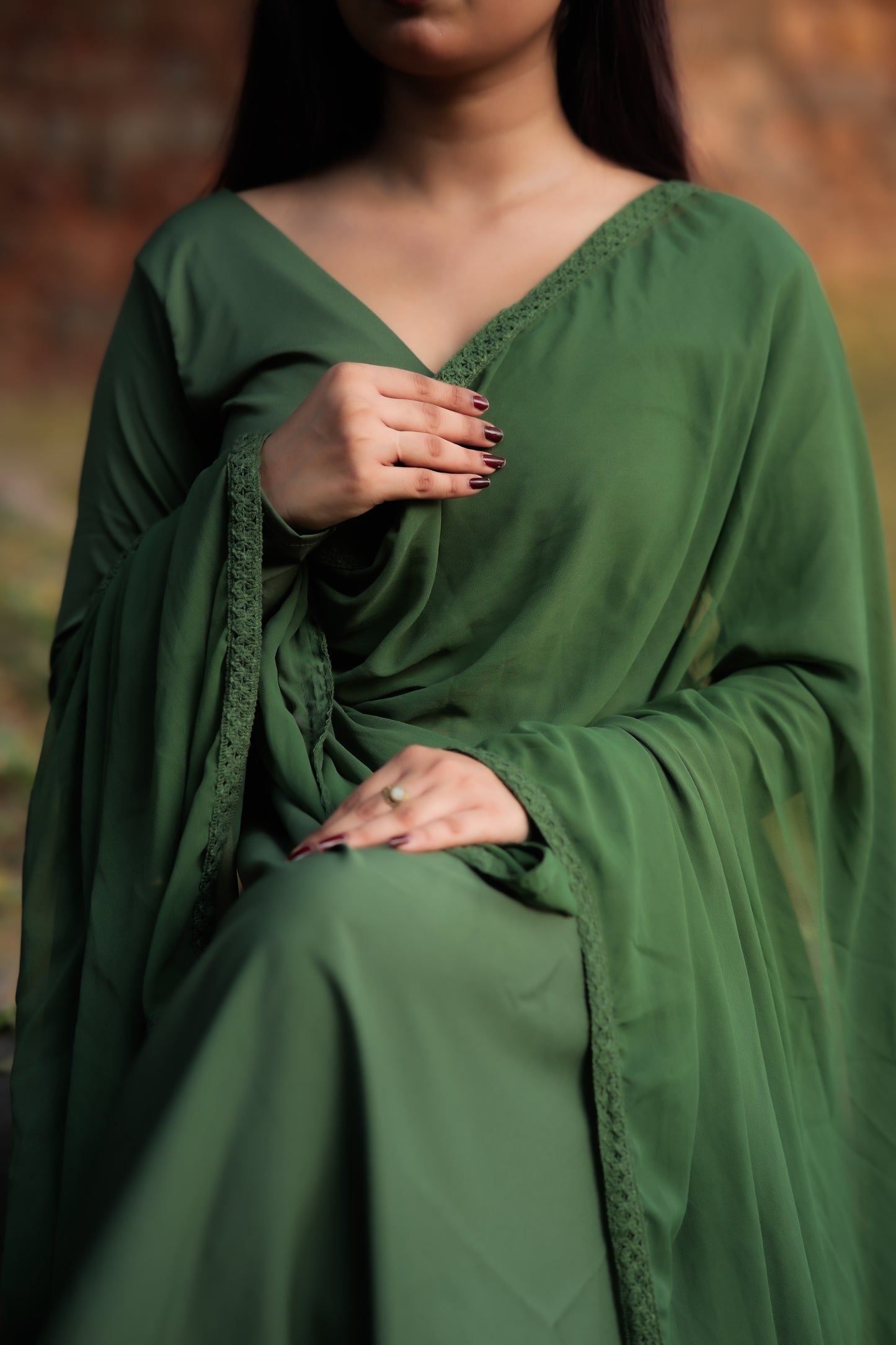 Pristine Ethnic Gown – Timeless Simplicity