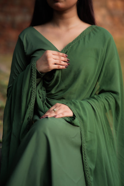 Pristine Ethnic Gown – Timeless Simplicity