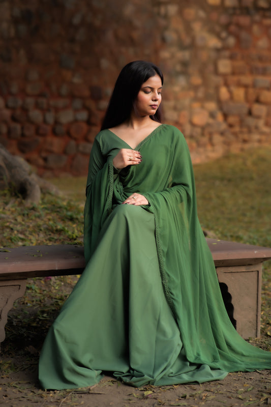 Pristine Ethnic Gown – Timeless Simplicity