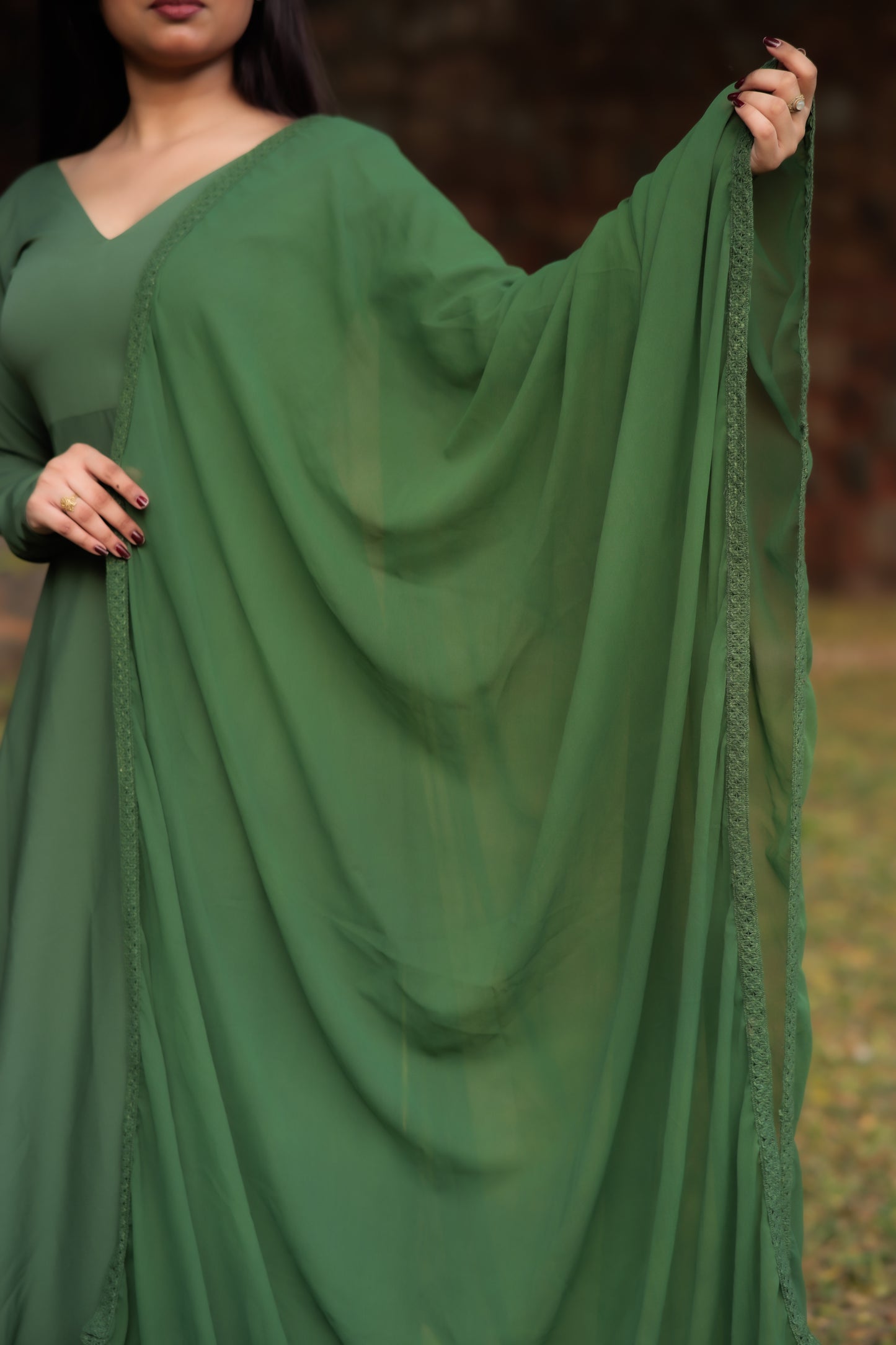 Pristine Ethnic Gown – Timeless Simplicity