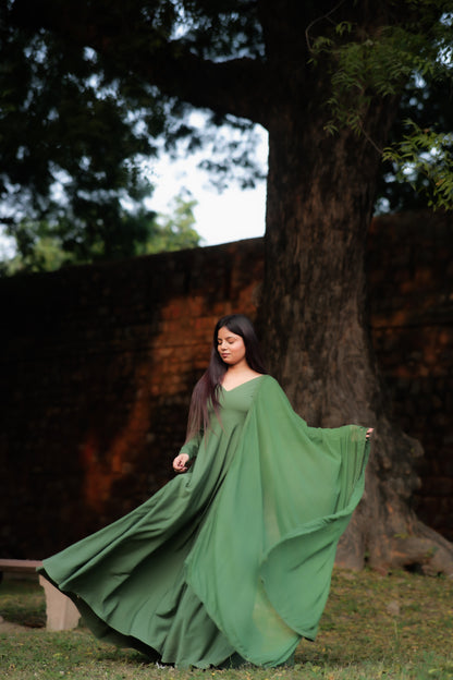 Pristine Ethnic Gown – Timeless Simplicity