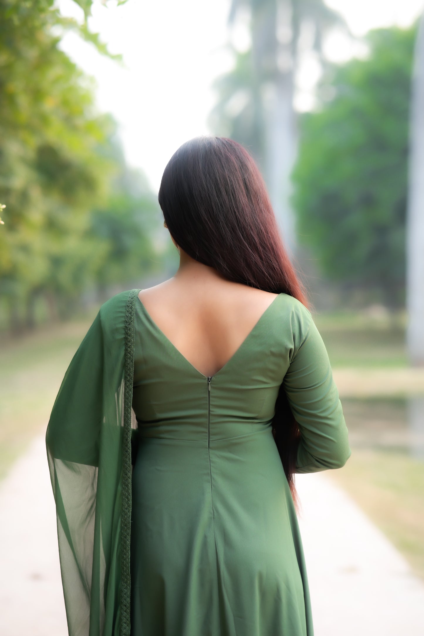 Pristine Ethnic Gown – Timeless Simplicity