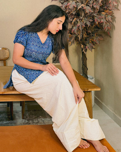 Blueberry Farshi Salwar Coord Set For Women | Printed Ethnic Coord Set by Velltiska