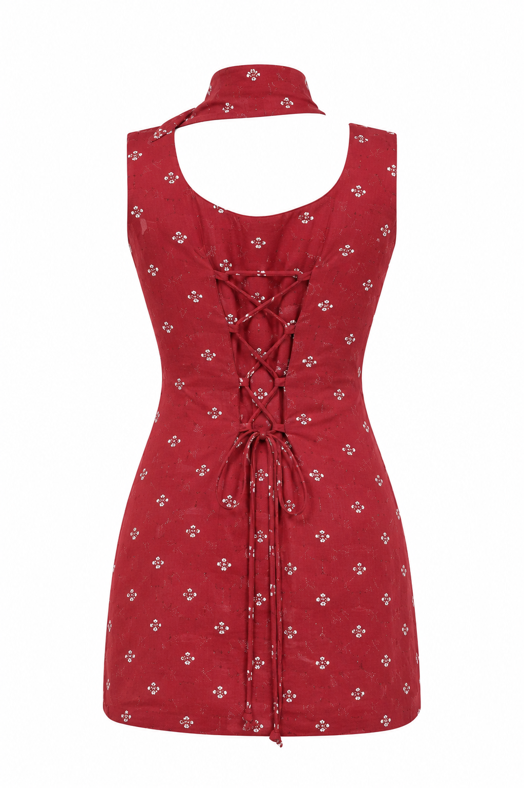 Cheryl Short Kurti with Corset Back and Scarf