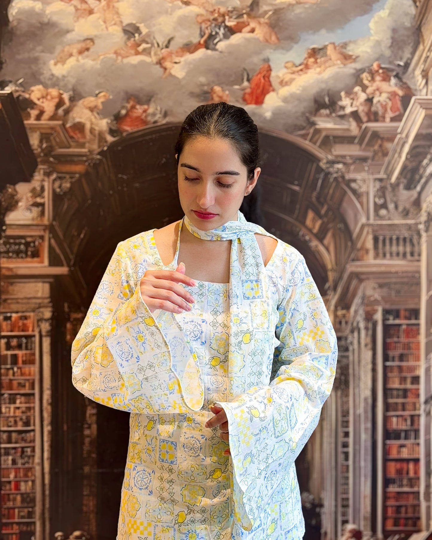 Lemonade Farshi Salwar Coord Set by Velltiska