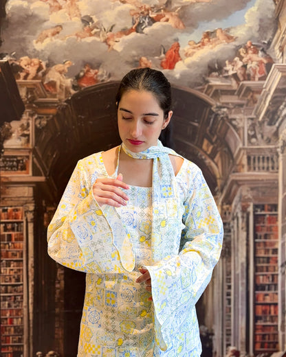 Lemonade Farshi Salwar Coord Set by Velltiska