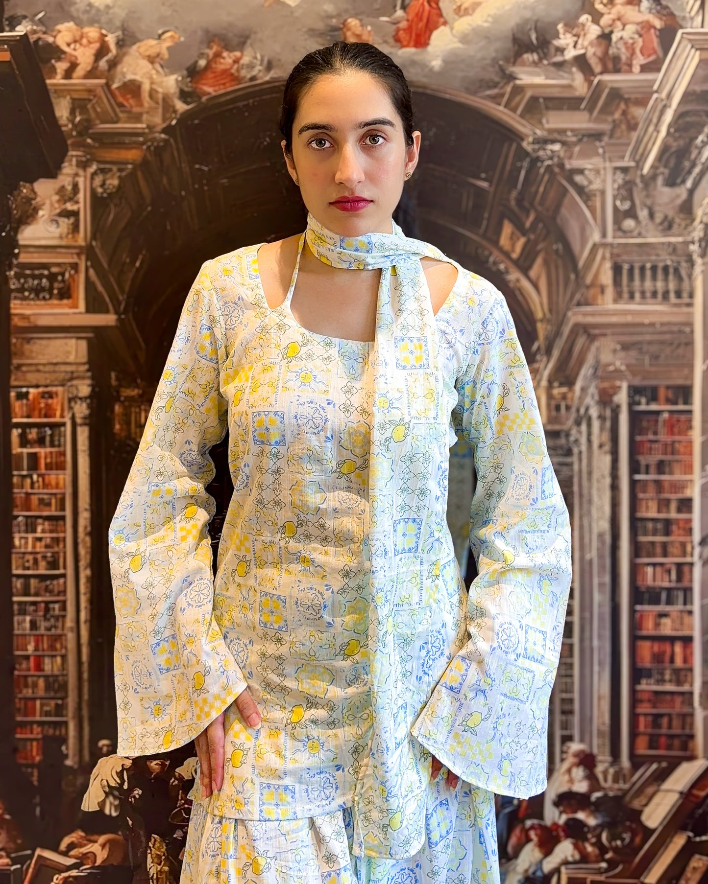 Lemonade Farshi Salwar Coord Set by Velltiska