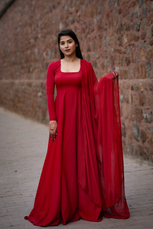 Ruhani Plain Gown – Timeless Simplicity